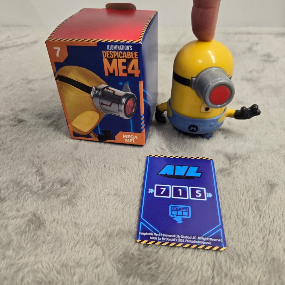 McDonalds Despicable Me 4 Mega Mel Happy Meal Toy #7 Minion Figure 2024